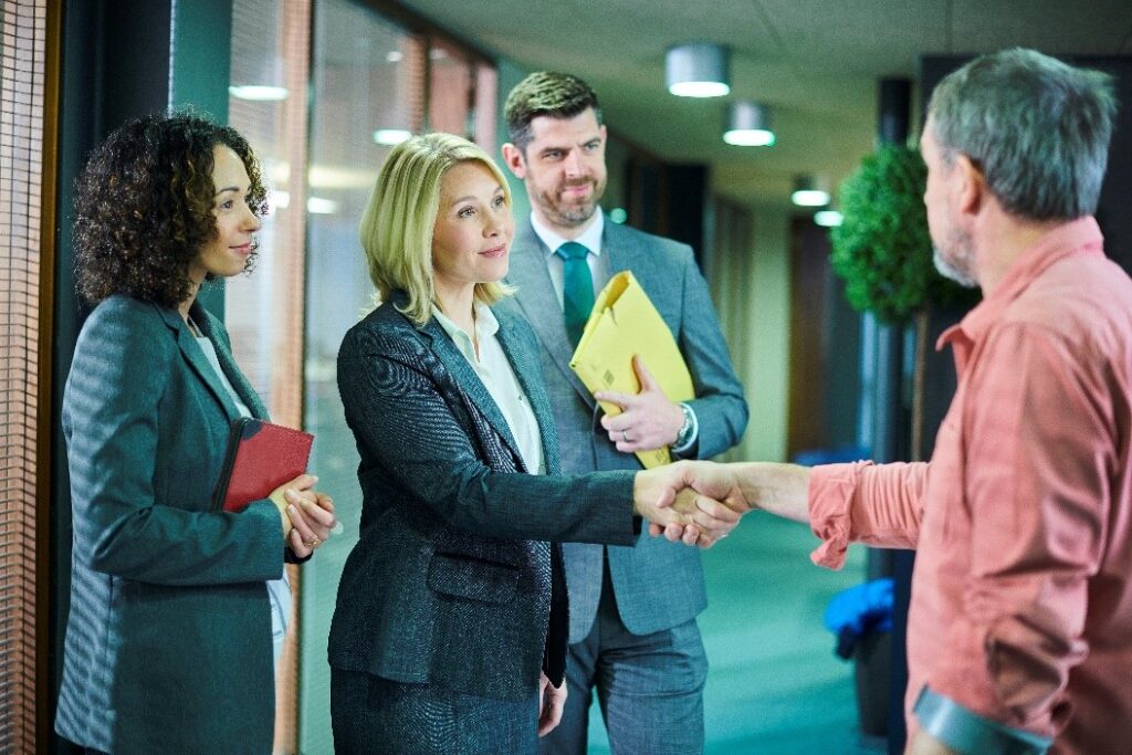 People doing a handshake