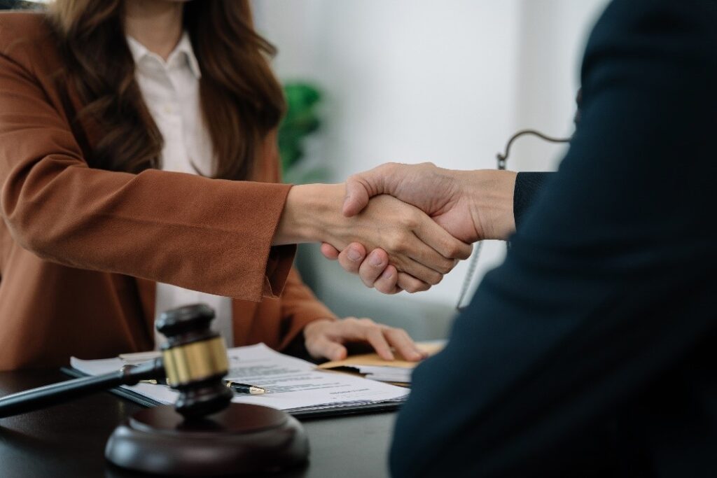 Two People Shaking hands